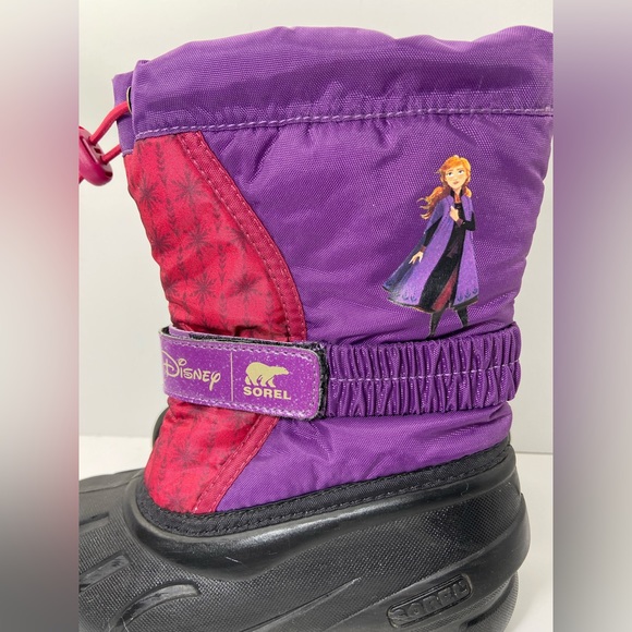 Sorel X Disney Flurry Frozen Anna Weather Resistant Boots Toddler Girl Size 12 - Picture 4 of 13